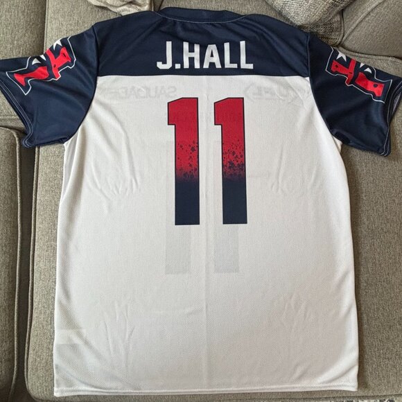 CUSTOM - Houston Roughnecks - #11 - Justin Hall - Away Soccer Jersey - XL - Picture 2 of 2